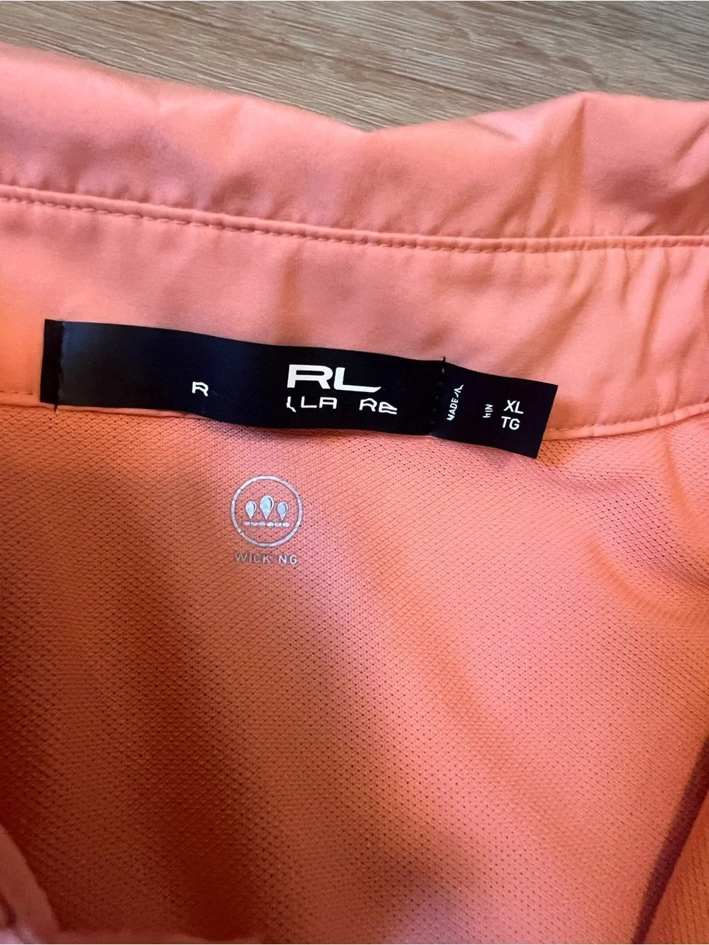 RL Ralph Lauren XL Men's Pocket Polo Shirt - Peach